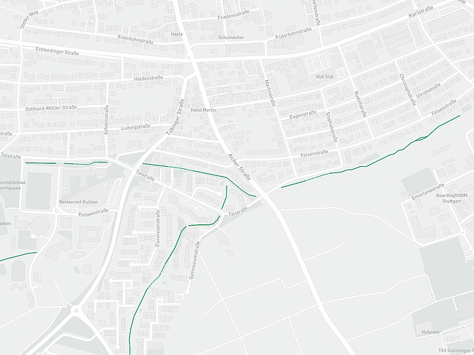 Karte für Filderstadt